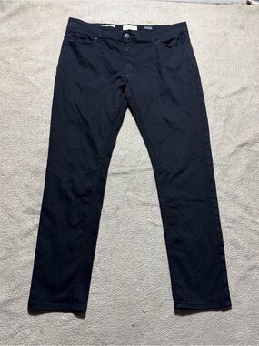 Scott James Jeans Mens 34 Slim Fit Black Denim Mid Rise Cotton Meas 34x29.5
